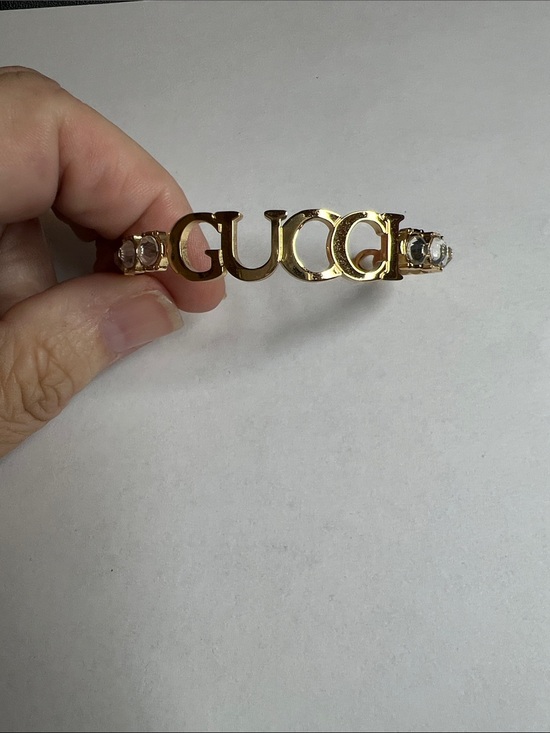 The Unbranded Brand Jewelry - Inspired G Gold Logo Crystal Accent Bracelet
